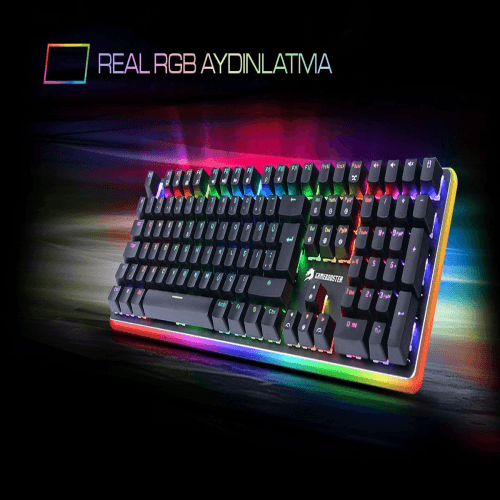 GAMEBOOSTER GB-G918B-BL FIRE STORM RGB BLUE SWITCH MEKANİK SİYAH OYUN KLAVYESİ - 7