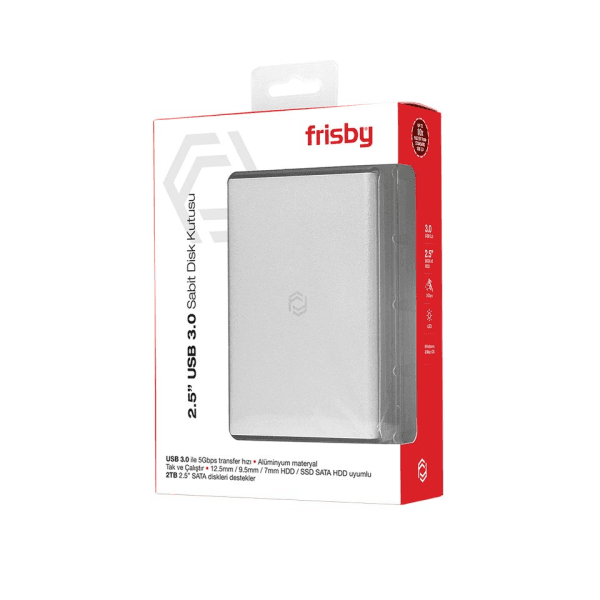 FRISBY FHC-2585S 2.5” SATA USB 3.0 ALÜMİNYUM DİSK KUTUSU - 8