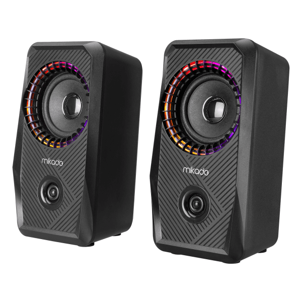 MIKADO MD-S26 JOY 2.0 MULTIMEDIA 3W*2 SIYAH USB RGB IŞIKLI GAMING SPEAKER HOPARLÖR - 6