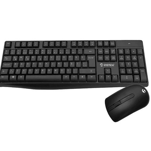 EVEREST KM-7500 SİYAH KABLOSUZ Q MM KLAVYE SET - 2