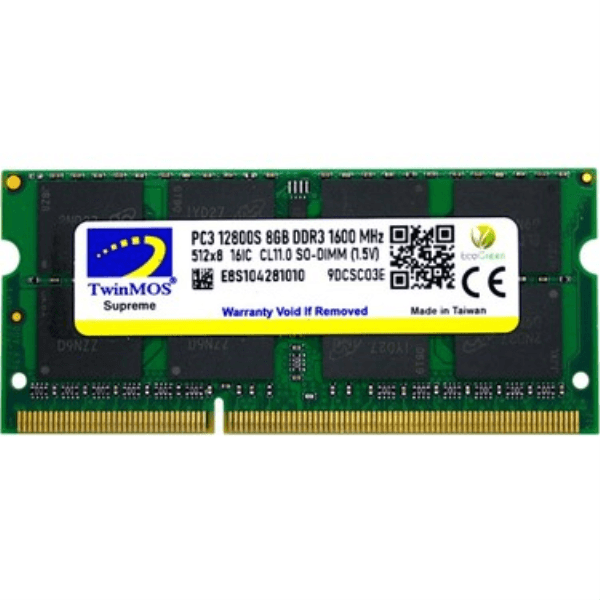 TWINMOS MDD38GB1600N 8GB DDR3 1600MHZ 1.5V SODIMM - 2