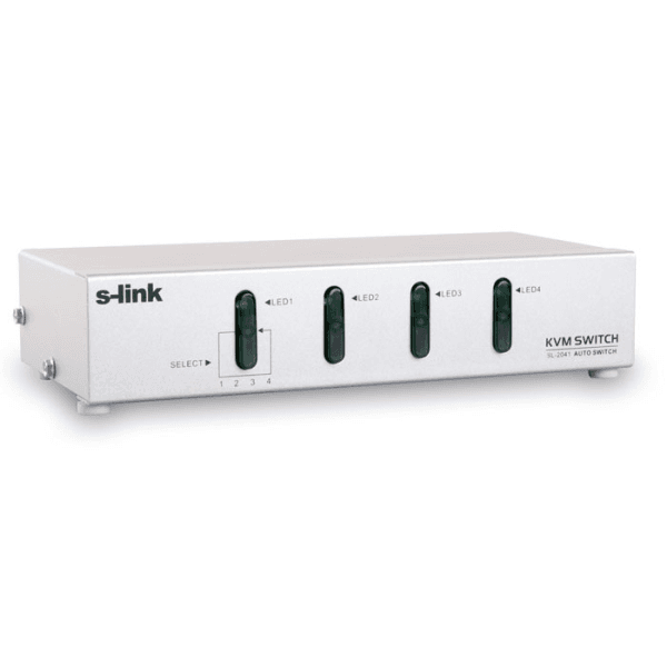 S-LINK SL-2041 4 PORTLU PS2 1.8M M/M KABLOLU OTOMATİK KVM SWITCH - 5
