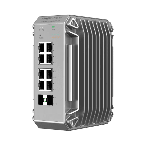 RUIJIE REYEE RG-NIS3100-8GT2SFP-HP 8 PORTLU 10/100/1000 GIGABIT ENDÜSTRIYEL SWITCH 2 SFP 8 PORT POE+ (240W) - 10