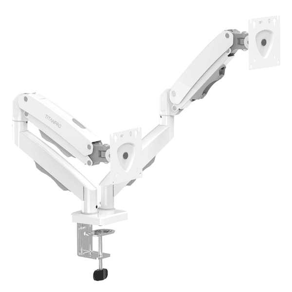 TITANPRO FL02-W (FMK-8715) 17-32" ÇİFT KOLLU AMORTİSÖRLÜ MONİTÖR STANDI (BEYAZ) - 8