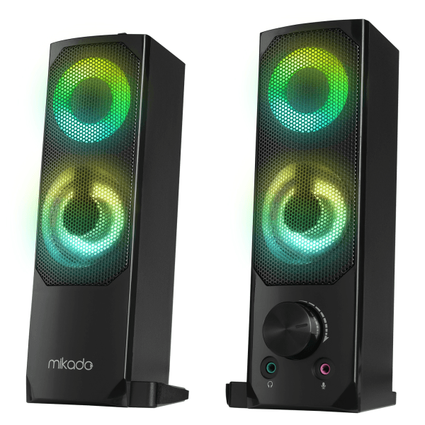 MIKADO MD-S102 2.0 3WX2CH RGB LEDLI SIYAH USB SOUNDBAR SPEAKER HOPARLÖR - 3
