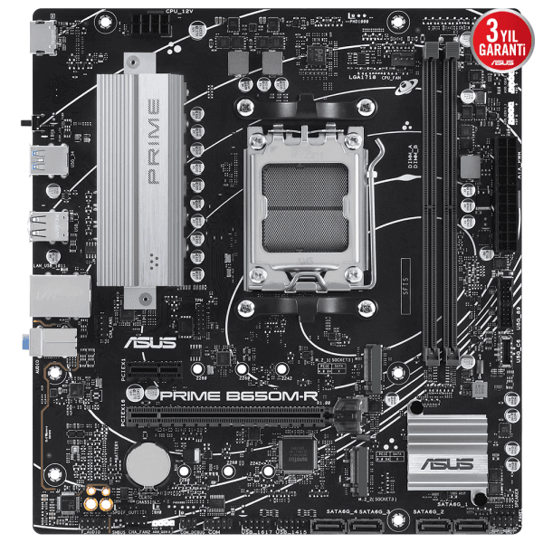 ASUS MB PRIME B650M-R AMD B650 AM5 DDR5 7200 HDMI 2x M2 USB3.2 AURA RGB 2.5Gbit LAN mATX 96GB’a kadar ram desteği, ASUS MB 5X - 9