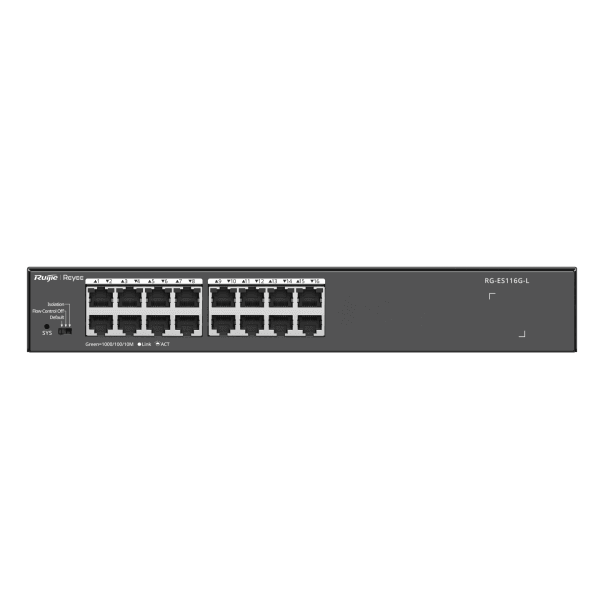 RUIJIE REYEE RG-ES116G-L 16 PORT 10/100/1000 YONETILEMEZ RACK MOUNT SWITCH METAL KASA - 10
