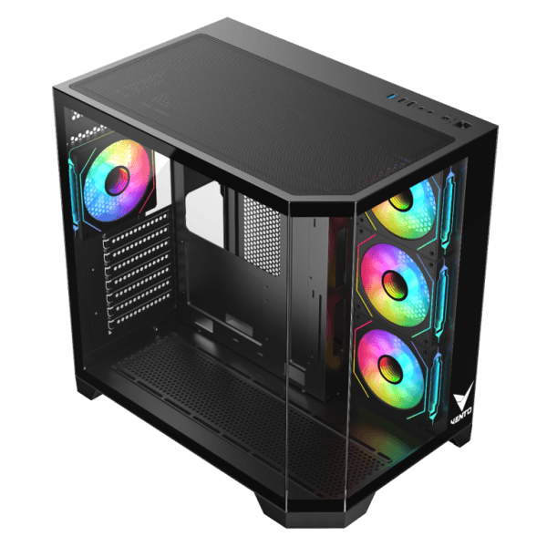 VENTO VG4204FA 850W 80+ BRONZE PANORAMIK GAMING MID-TOWER PC KASASI SİYAH - 9