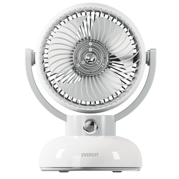 EVEREST EFN12 KREM 1200MAH 3 HIZ KADEME LED IŞIKLI RETRO MASAÜSTÜ USB FAN - 4