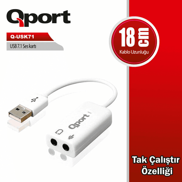 QPORT (Q-USK71) USB TO 7.1 SES KARTI - 2
