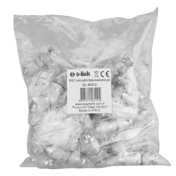 S-LINK SL-BN12 VİDALI BNC 100'LÜ PAKET KONNEKTÖR - 5