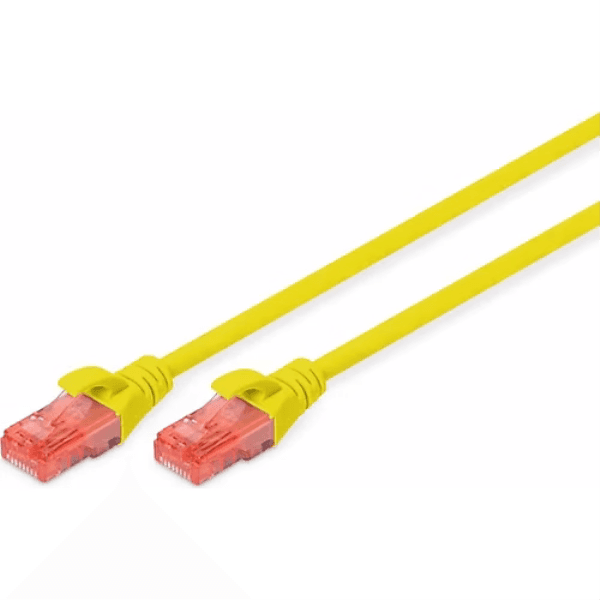 DIGITUS DK-1617-010/Y 1 MT SARI PATCH KABLO CAT6 U/UTP,YANGINA DAYANIKLI (250MHZ) POE* READY - 2