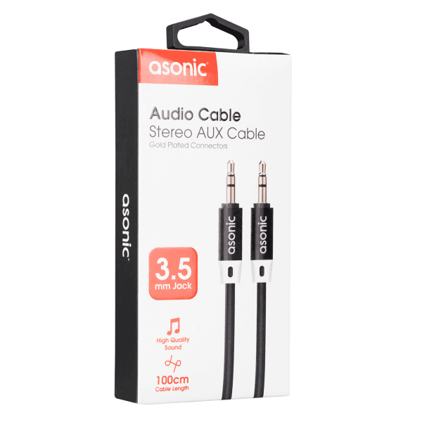 ASONIC AS-X606 1M SIYAH 3.5MM STEREO SES KABLOSU - 6