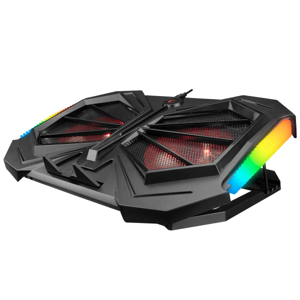 ADDISON RAMPAGE AD-RC11 SPIDER SIYAH 2 FAN 2 USB RGB IŞIKLI 15"-17" NOTEBOOK SOĞUTUCU STAND - 6
