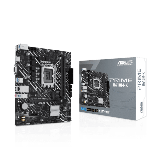ASUS PRIME H610M-K D4 ARGB Intel H610 LGA1700 DDR4 3200 HDMI M2 USB3.2 AURA RGB mATX ASUS 5X PROTECTION III - 2