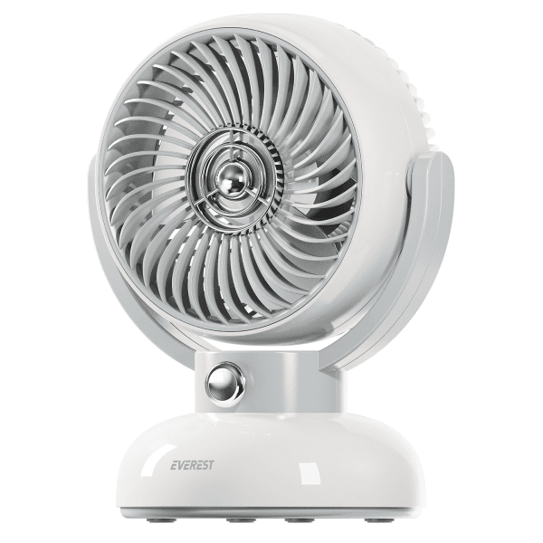 EVEREST EFN12 KREM 1200MAH 3 HIZ KADEME LED IŞIKLI RETRO MASAÜSTÜ USB FAN - 6