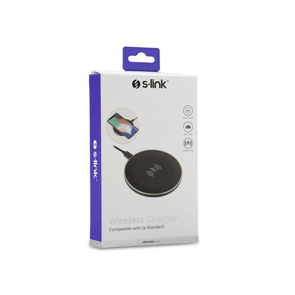 S-LINK SWAPP SW-CWF50 DISK 10.8W / 5W 9V/1.67 OR 5V/2A SIYAH KABLOSUZ ŞARJ CIHAZI - 4