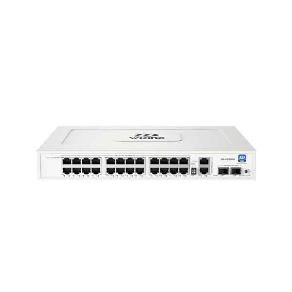 WIKING WK-PS328GF 24 PORT 1000MBPS POE + 2 PORT 1000MBPS ETHERNET UPLINK + 2 PORT 1000MBPS SFP 285W POE SWITCH - 6