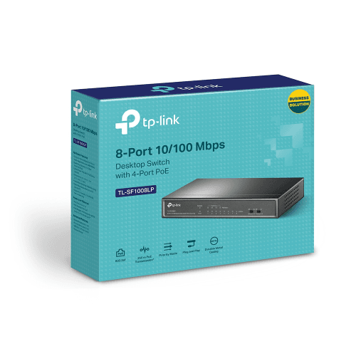 TP-LINK TL-SF1008LP 8 PORT 10/100Mbps MASAÜSTÜ SWITCH 4-PORT PoE 40W - 4