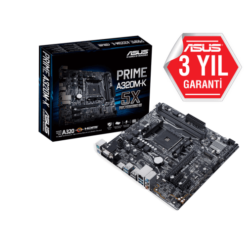 ASUS PRIME A320M-K AMD A320 SOKET AM4 DDR4 3200 HDMI VGA M2 USB3.1 MATX - 8