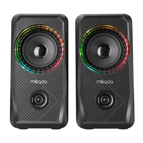 MIKADO MD-S26 JOY 2.0 MULTIMEDIA 3W*2 SIYAH USB RGB IŞIKLI GAMING SPEAKER HOPARLÖR - 7