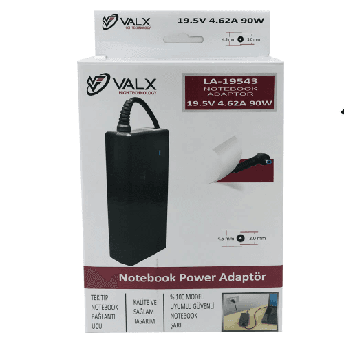 VALX LA-19543 19.5V 4.62A 90W HP MAVİ UÇLU 4.5x3.0 - 5