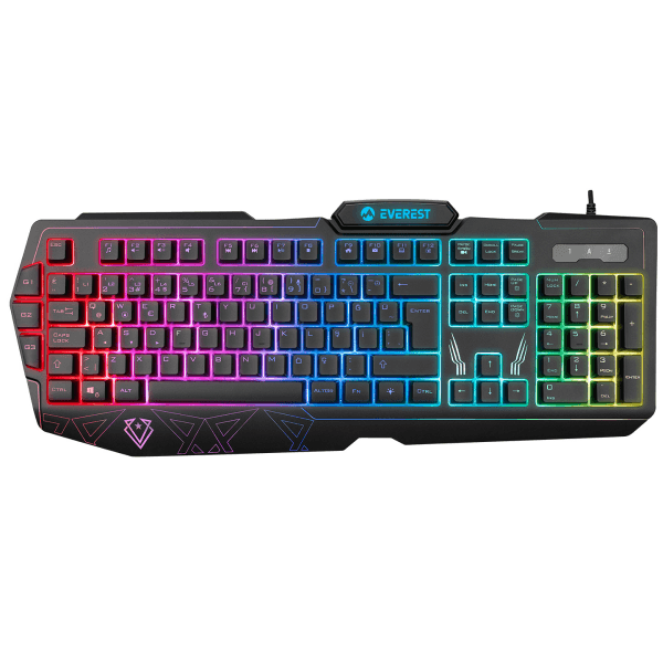 EVEREST KM-6168 FORMULA COMBO USB 3 MAKRO TUŞLU RGB AYDINLATMALI Q GAMING OYUNCU KLAVYE MOUSE SET - 6
