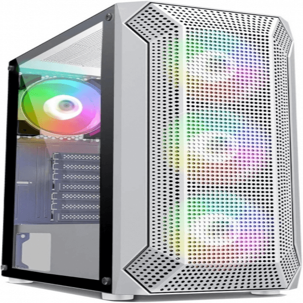 POWERBOOST VK-P1882BW 650W 80+ USB 3.0, ATX MESH FIXED RAINBOW FAN BEYAZ KASA - 6