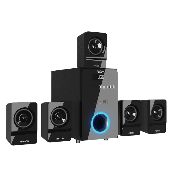 MIKADO MD-582BT 5+1 110W SİYAH USB+SD+FM DESTEKLİ MULTIMEDIA BLUETOOTH SPEAKER - 7