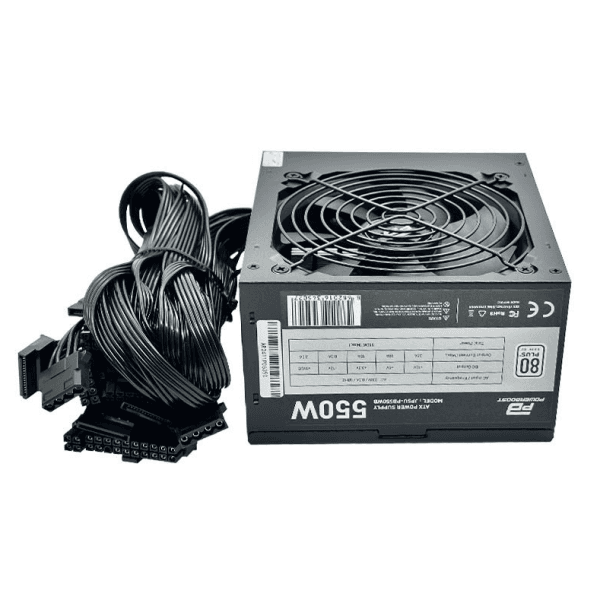 POWERBOOST PB550WB 550W 80+ APFC 4*PCI-E 6+2 PIN 12CM SİYAH FANLI ATX POWER SUPPLY (BULK) (JPSU-PB550WB) - 10