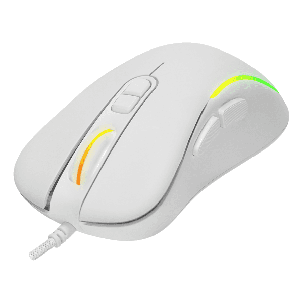 RAMPAGE KM-R57 SERAPHIC BEYAZ RGB AYDINLATMALI Q OYUNCU MULTMEDIA KLAVYE VE 12800 DPI MOUSE GAMING SET - 19