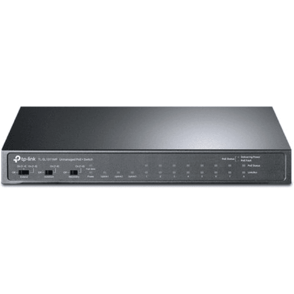 TP-LINK TL-SL1311MP 8 PORT 10/100 + 2 PORT GIGABIT +1 PORT SFP/8 PORT  POE YONETILEMEZ  SWITCH 124W - 2