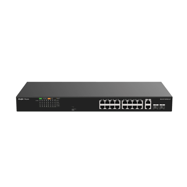 RUIJIE REYEE RG-ES118FGS-LP 16 PORT 10/100 16 PORT POE 2 X COMBO UPLINK 120W YONETILEMEZ RACK MOUNT SWITCH - 10