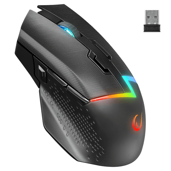RAMPAGE DROP M3 V2 24000 DPI 3311 SENSÖR SİYAH RGB ŞARJLI KABLOSUZ 80 MİLYON HUANO SWITCH GAMING OYUNCU MOUSE - 7