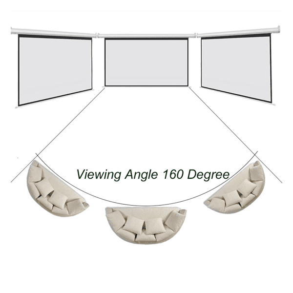 EVEREST MPP-200 200*200CM ARKASI SİYAH FONLU STORLU PROJEKSİYON PERDESİ - 6