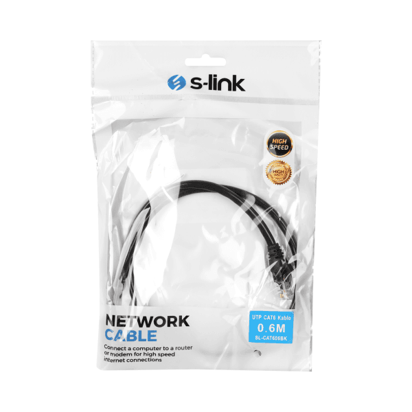 S-LINK SL-CAT606BK 0,6M SIYAH CAT6 KABLOSU - 4