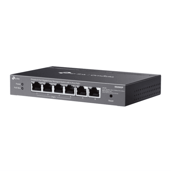 TP-LINK OMADA ES206GP 6 PORT-4PORT GIGABIT POE+ 2PORT GIGABIT- RJ45 YONETİLEBİLİR DESKTOP SWITCH - 6