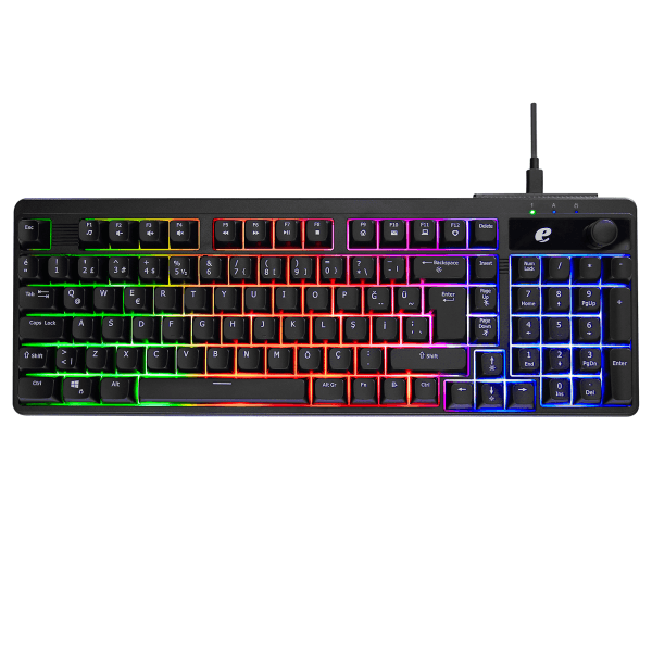 ACER EMACHINES EAK860 SİYAH USB RAINBOW AYDINLATMALI Q STANDART KOMPAKT KLAVYE - 4