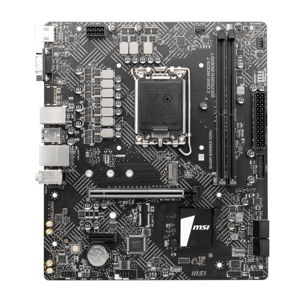 MSI B660M BOMBER DDR4 SOKET 1700 DDR4 4600(OC) PCI-E GEN 4 ,HDMI VGA M.2 USB3.2 1X 1G LAN MATX - 3