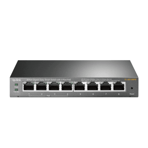 TP-LINK TL-SG108PE 8 PORT GIGABIT EASY SMART MASAÜSTÜ SWITCH(4 PORT PoE) - 4