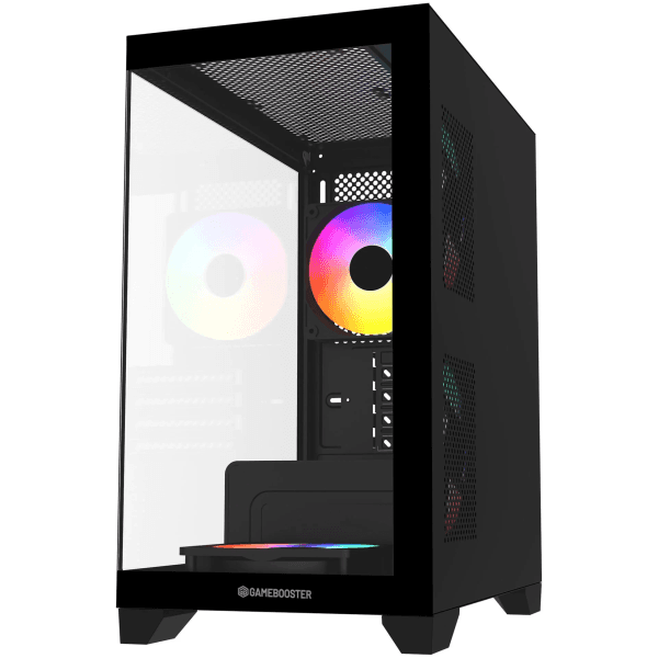 GAMEBOOSTER GB-M6001B 600W 4*12CM RAINBOW FANLI USB 3.0 SEAVIEW MID-T M-ATX GAMING SİYAH KASA (JBST-GBM6001B) - 6