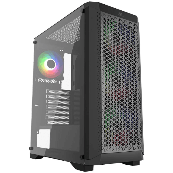 POWERBOOST PB-PS5847B 600W ATX USB 3.0 RAINBOW FANLI MESH GAMING SIYAH KASA - 7