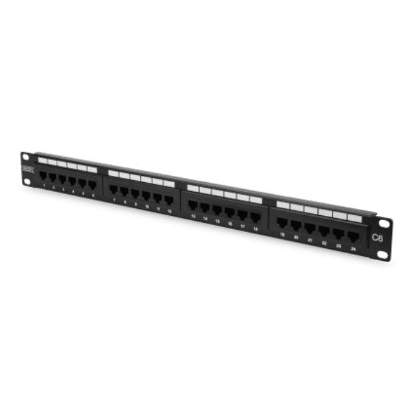 DIGITUS DN-91624U-CR 1U 24 PORT 8P8C LSA ALTIN KONTAK CAT6 DOLU ZIRHSIZ PATCH PANEL - 3