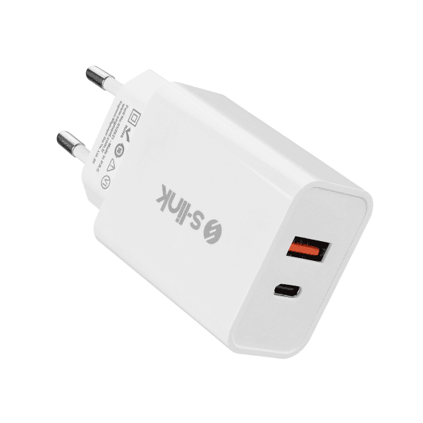 S-LINK SL-EC60 20W PD3.0/QUICK CHARGE QC3.0 TYPE USB-C +USB A HIZLI BEYAZ EV ŞARJ ADAPTÖR - 4