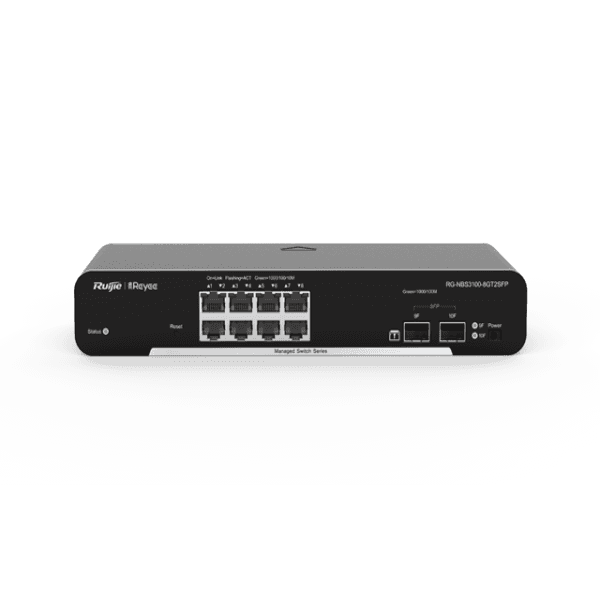 RUIJIE REYEE RG-NBS3100-8GT2SFP 8 PORT 10/100/1000+ 2 SFP YONETILEBILIR DESKTOP SWITCH METAL KASA - 2