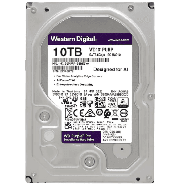 WD PURPLE WD101PURZ 10TB 3.5 SATA 6GB/S (İTHALAT) - 2