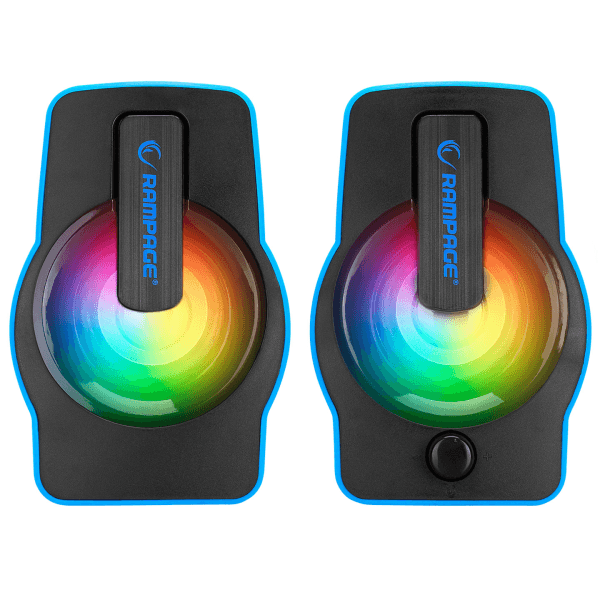 RAMPAGE RMS-G7 FALSETTO 2.0 6 WATT RGB LEDLI MAVİ MULTIMEDIA GAMING USB SPEAKER - 4
