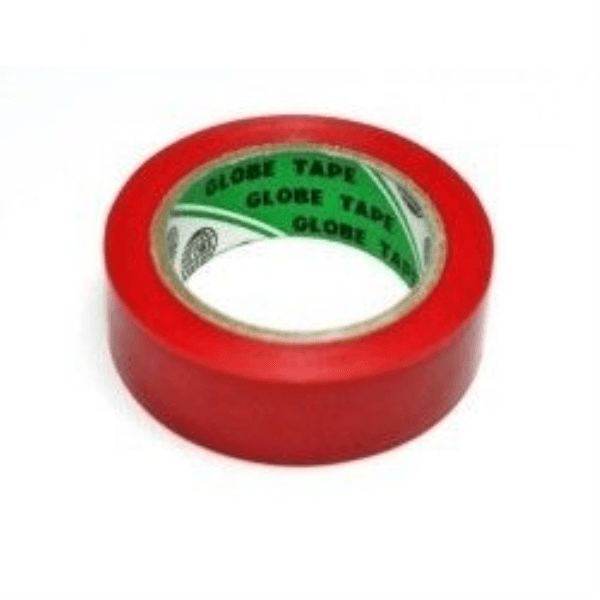 GLOBE KIRMIZI İZOLE BANT ELEKTRİK BANDI  0.13MM X 19MM X 10YDS - 5