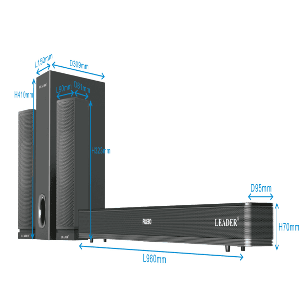 LEADER SB36 5.1 SOUNDBAR SES SISTEMI (BLUETOOTH-USB-HDMI-OPTIK-FM) - 2
