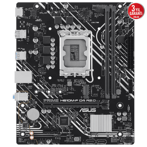 ASUS PRIME H610M-F D4 R2.0 Intel H610 LGA1700 DDR4 3200 HDMI M2 USB3.2 mATX ASUS 5X PROTECTION III Armoury Crate AI Suite 3 - 10